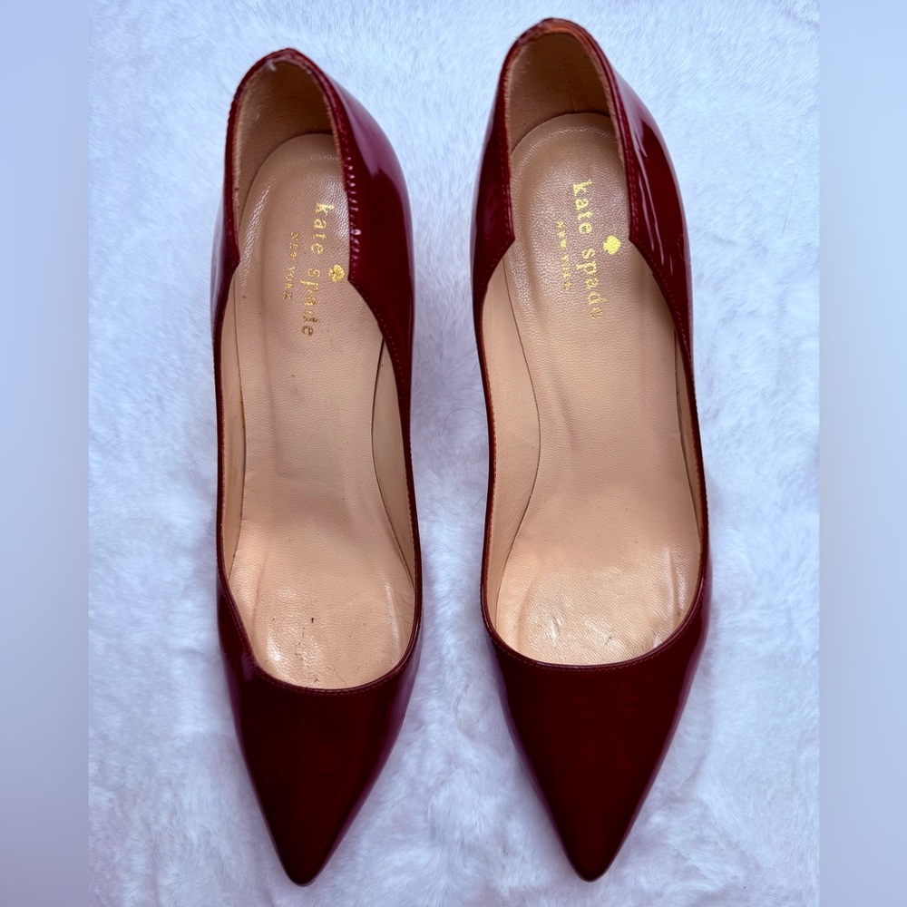Kate Spade Red Suede Heels Elegant Design